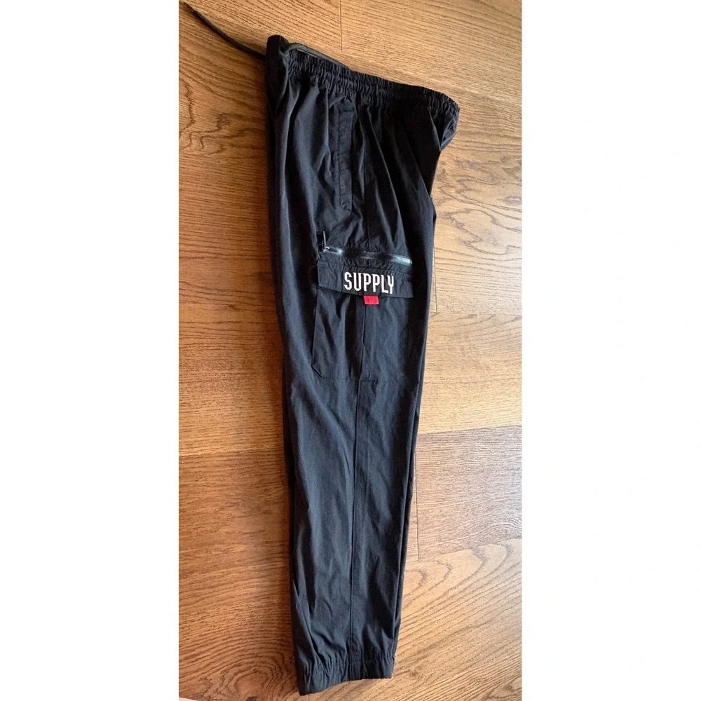Supply & Demand Cargo Joggers Kids Large Black Excellent Streetwear Techwear